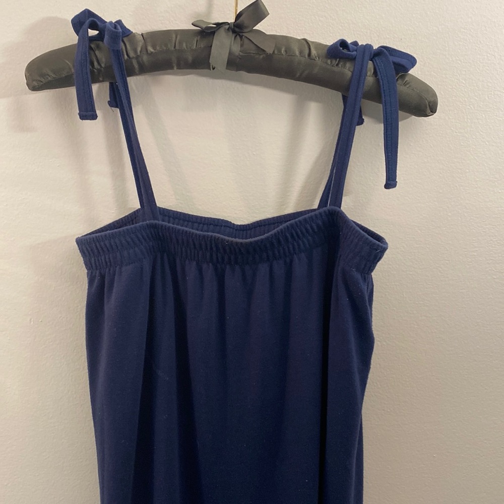 Sweatshirt fleece tie strap dress